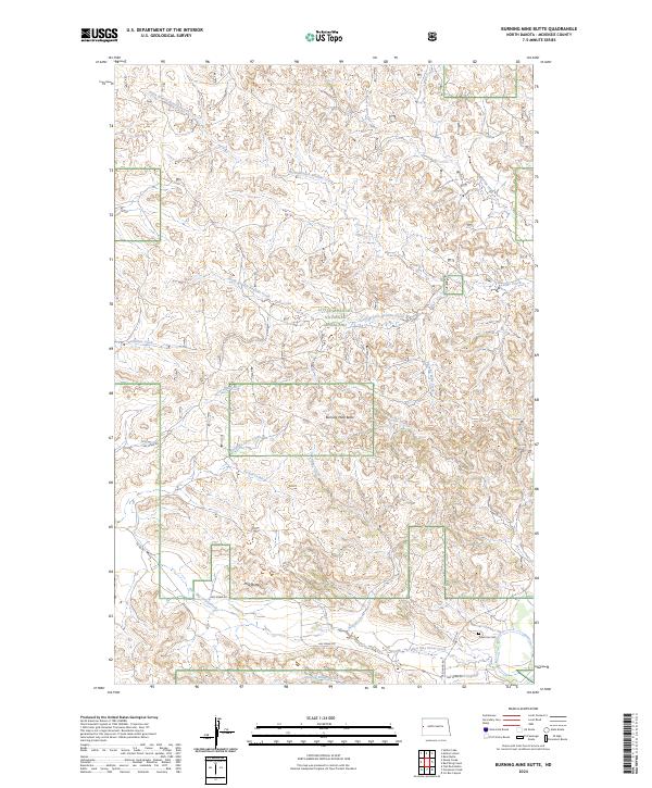 Burning Mine Butte topographic map thumbnail
