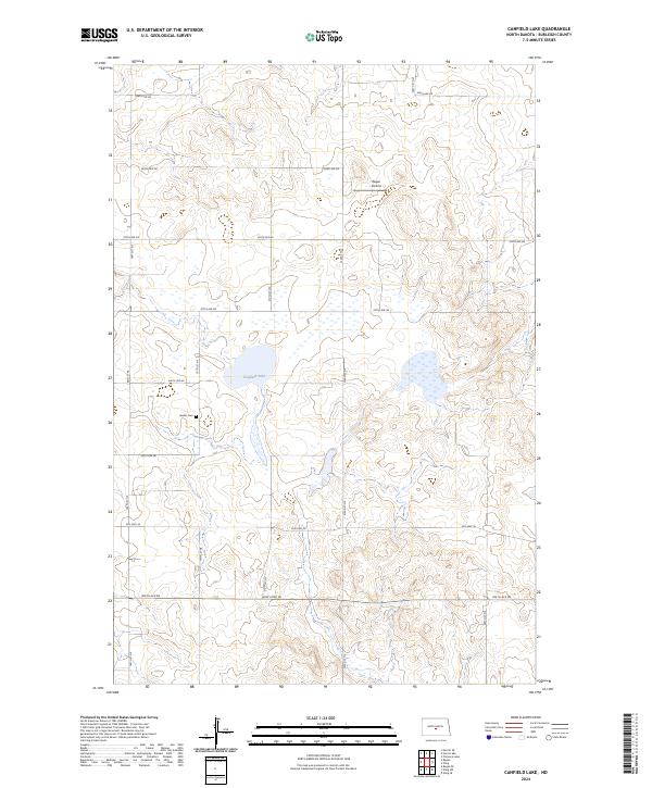 Canfield Lake topographic map thumbnail