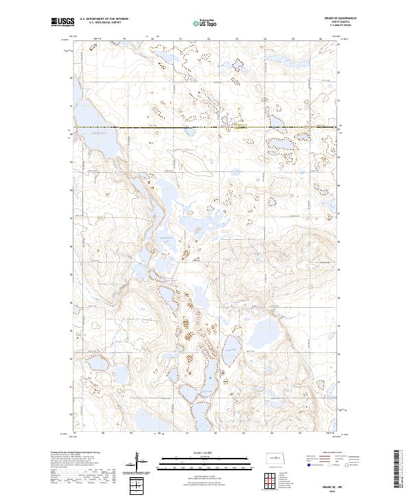 Drake SE topographic map thumbnail