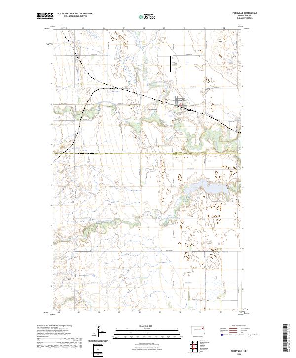 Fordville topographic map thumbnail