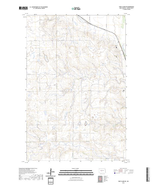 Fort Clark NE topographic map thumbnail