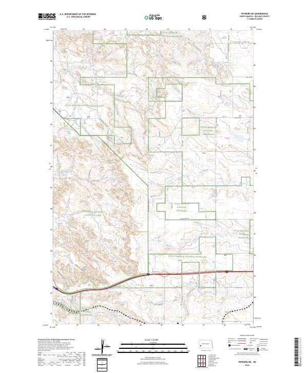 Fryburg NE topographic map thumbnail