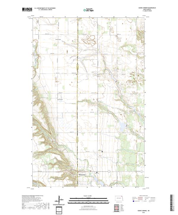 Hanks Corner topographic map thumbnail