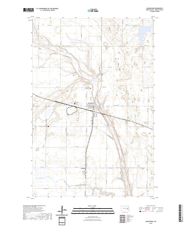 Hannaford topographic map thumbnail