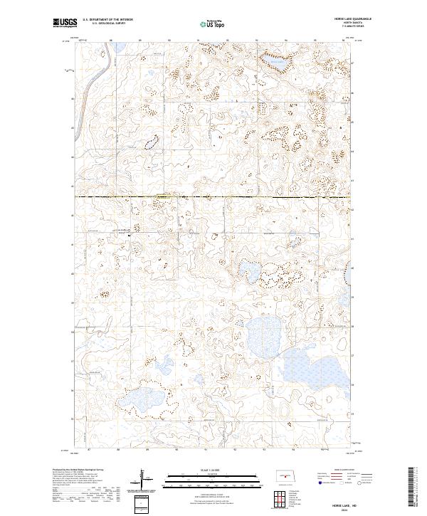 Horse Lake topographic map thumbnail