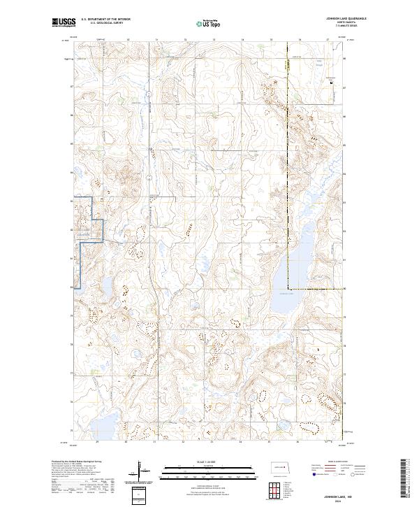 Johnson Lake topographic map thumbnail
