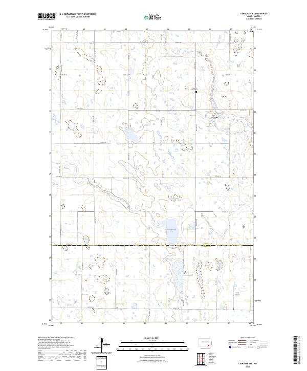 LaMoure SW topographic map thumbnail