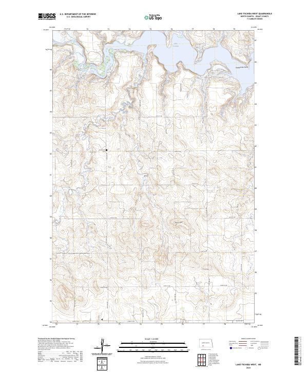 Lake Tschida West topographic map thumbnail