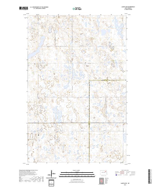 Lakota NW topographic map thumbnail