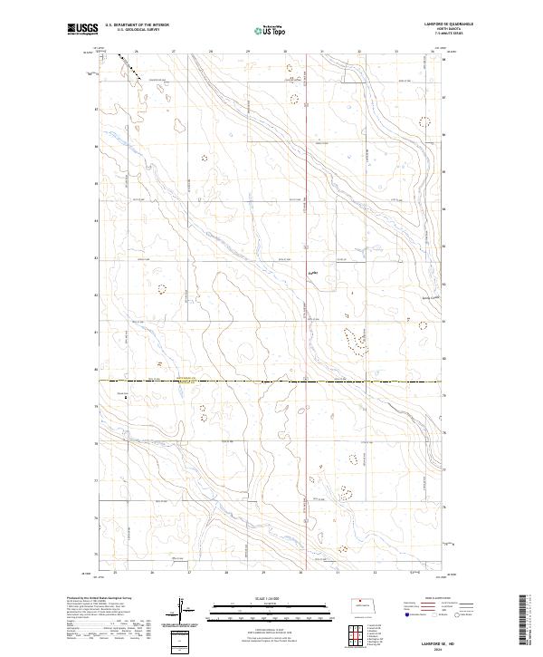 Lansford SE topographic map thumbnail