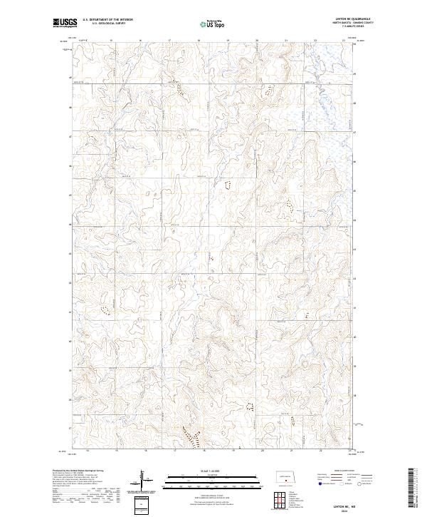 Linton NE topographic map thumbnail