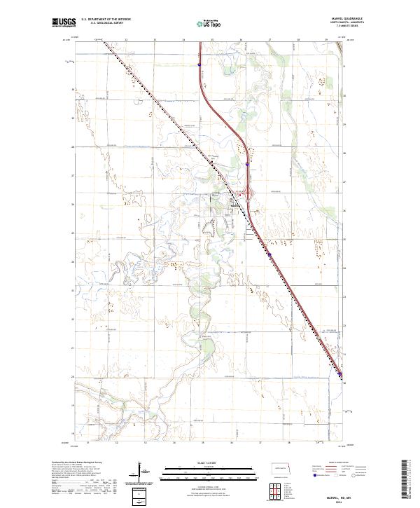 Manvel topographic map thumbnail