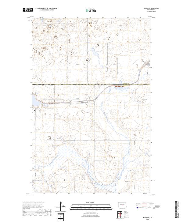 Mercer SE topographic map thumbnail