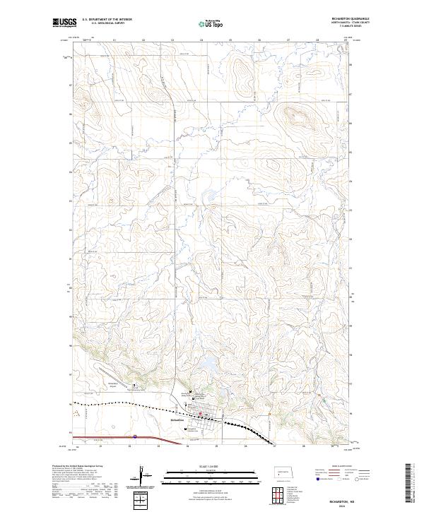 Richardton topographic map thumbnail