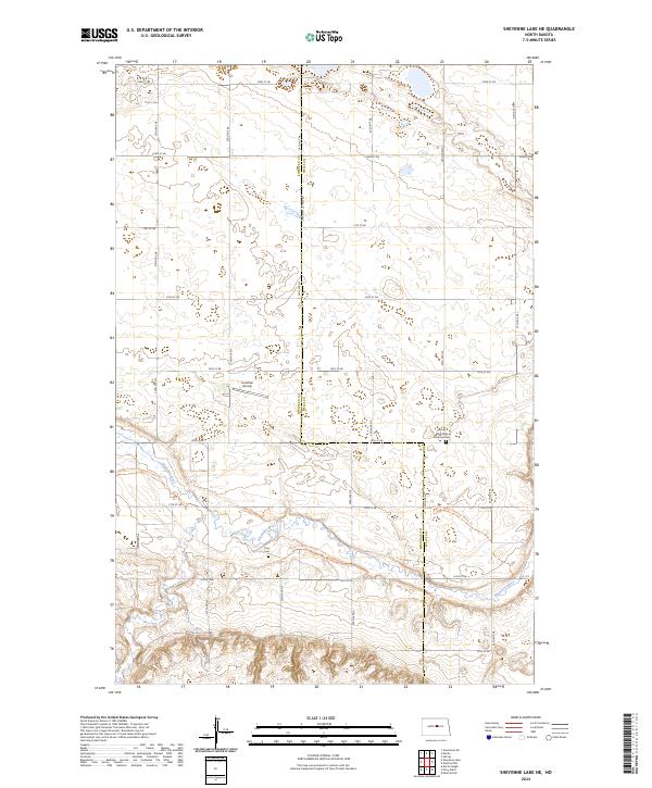 Sheyenne Lake NE topographic map thumbnail