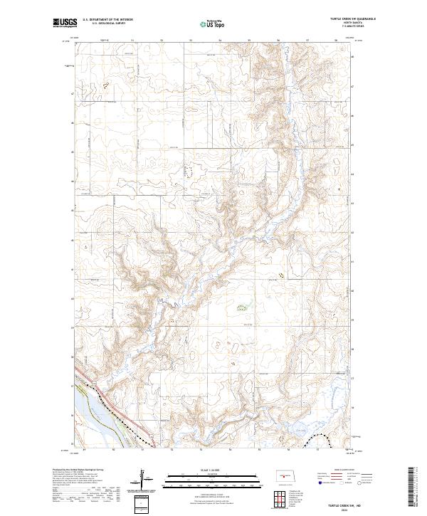 Turtle Creek SW topographic map thumbnail