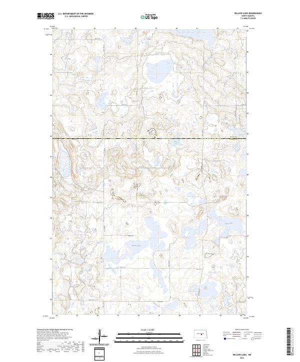 Willow Lake 2024 topographic map thumbnail