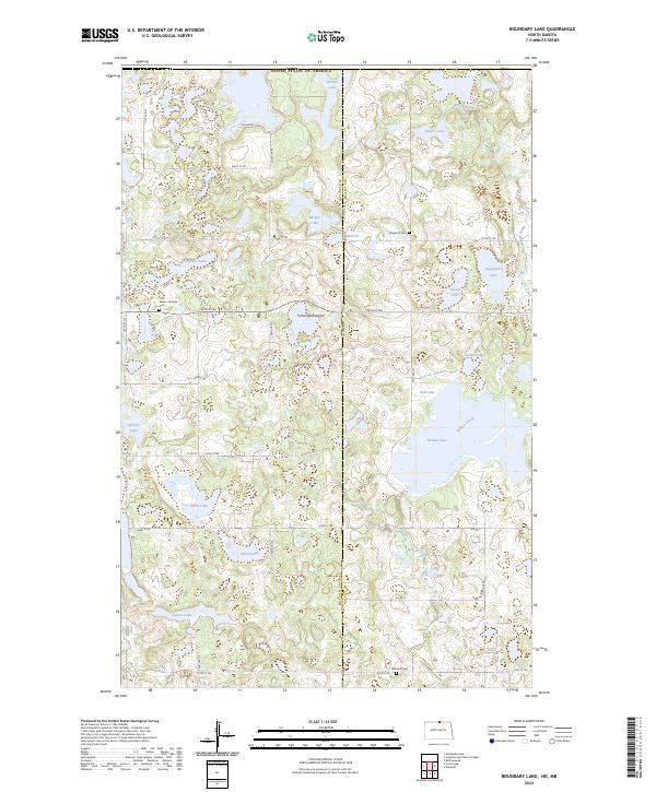 Boundary Lake topographic map thumbnail