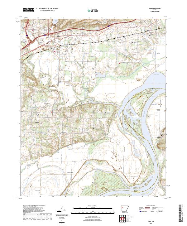 Alma topographic map thumbnail