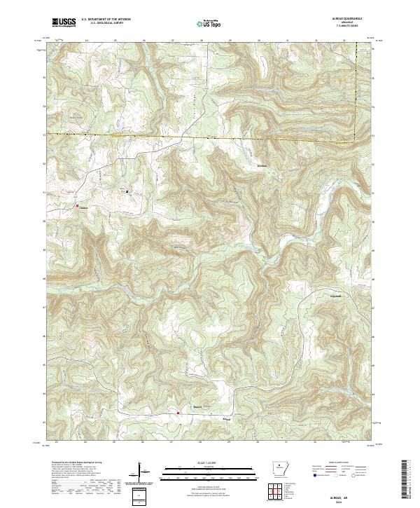 Alread topographic map thumbnail
