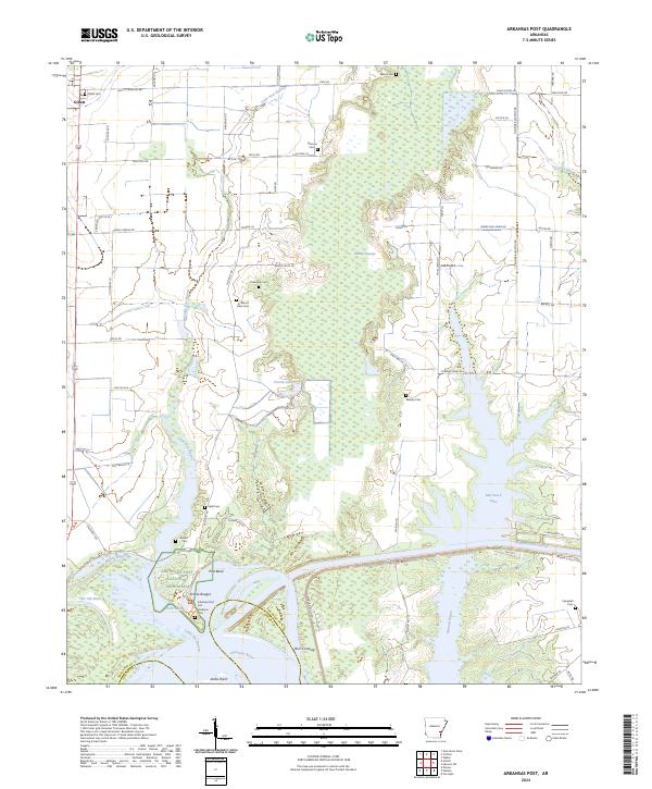 Arkansas Post topographic map thumbnail