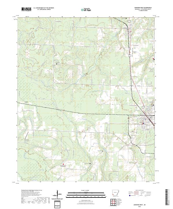 Ashdown West topographic map thumbnail