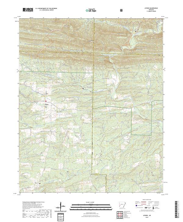 Athens topographic map thumbnail