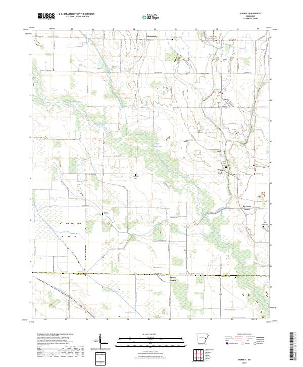 Aubrey topographic map thumbnail