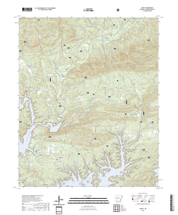 Avant topographic map thumbnail