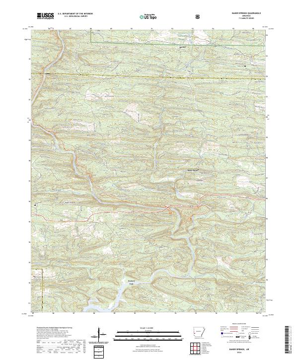 Baker Springs topographic map thumbnail