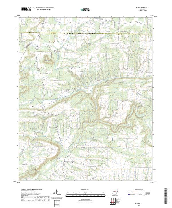 Barney topographic map thumbnail