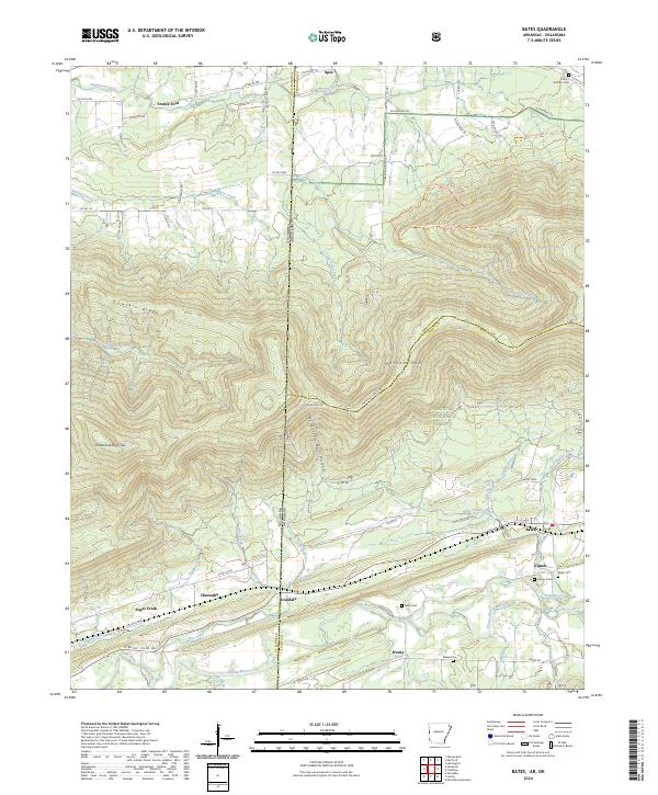 Bates topographic map thumbnail