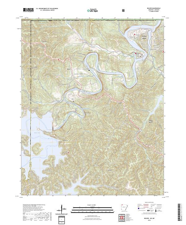 Beaver topographic map thumbnail