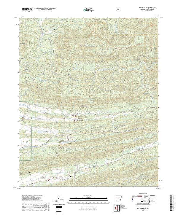 Bee Mountain topographic map thumbnail