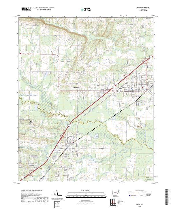 Beebe topographic map thumbnail