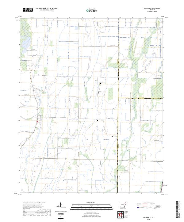 Beedeville topographic map thumbnail