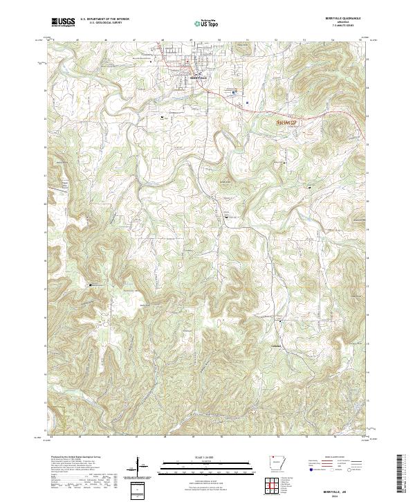 Berryville topographic map thumbnail
