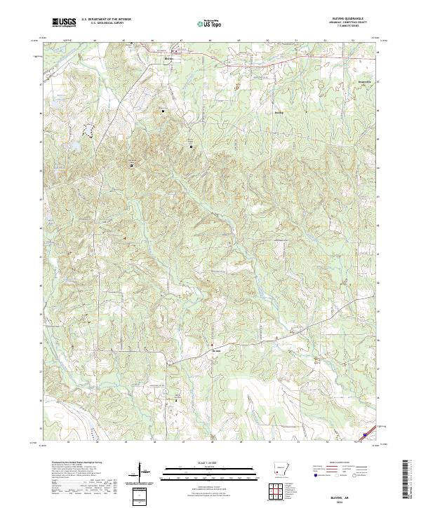 Blevins topographic map thumbnail
