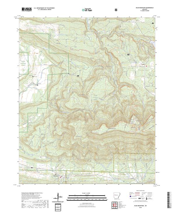 Blue Mountain topographic map thumbnail