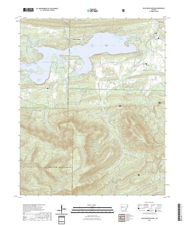 Blue Mountain Dam topographic map thumbnail