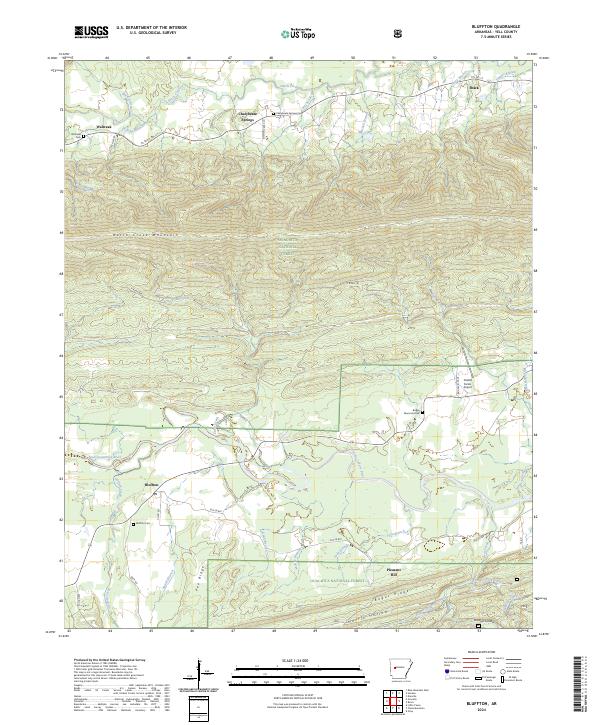 Bluffton topographic map thumbnail