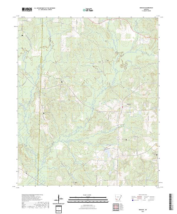 Bodcaw topographic map thumbnail