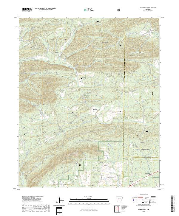 Bonnerdale topographic map thumbnail