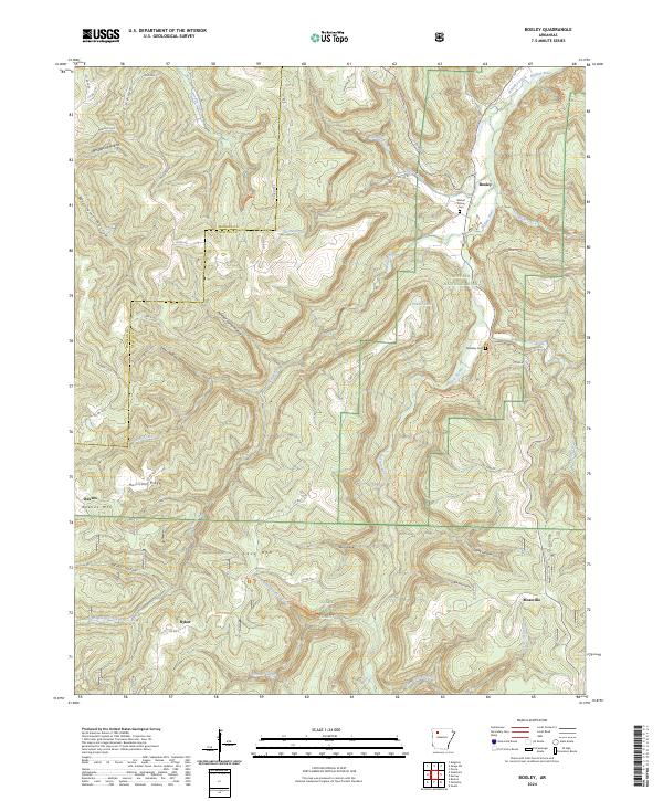 Boxley topographic map thumbnail
