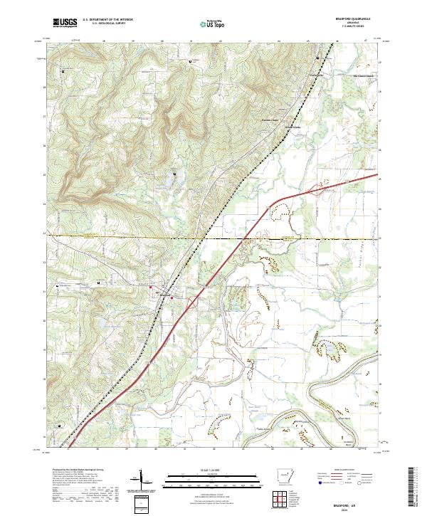 Bradford topographic map thumbnail