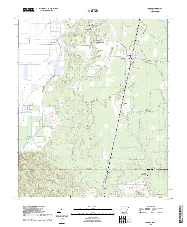 Bradley topographic map thumbnail