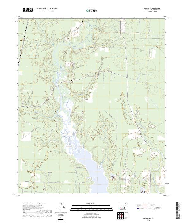 Bradley NE topographic map thumbnail