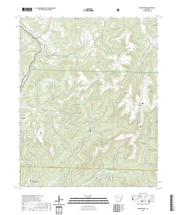 Brentwood topographic map thumbnail