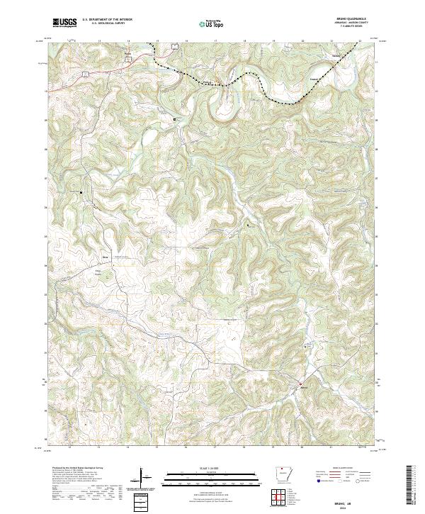 Bruno topographic map thumbnail