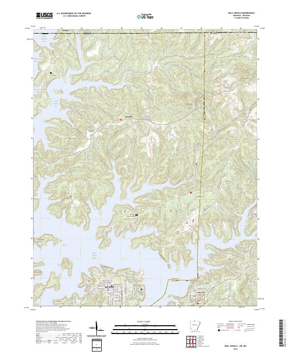 Bull Shoals topographic map thumbnail